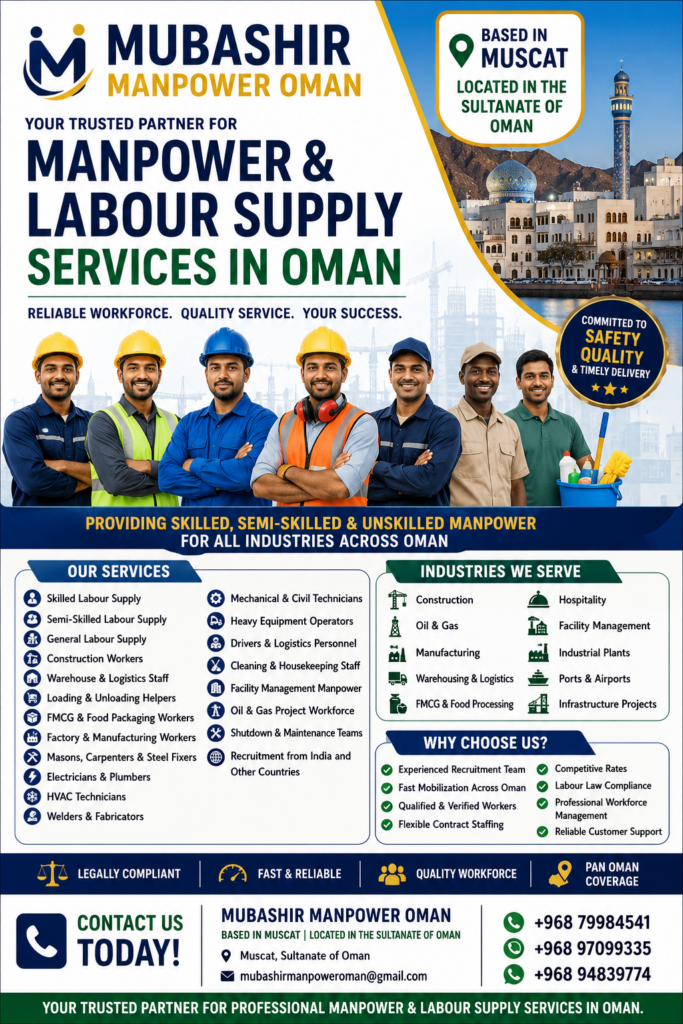 Manpower Labour Supply Services in Oman