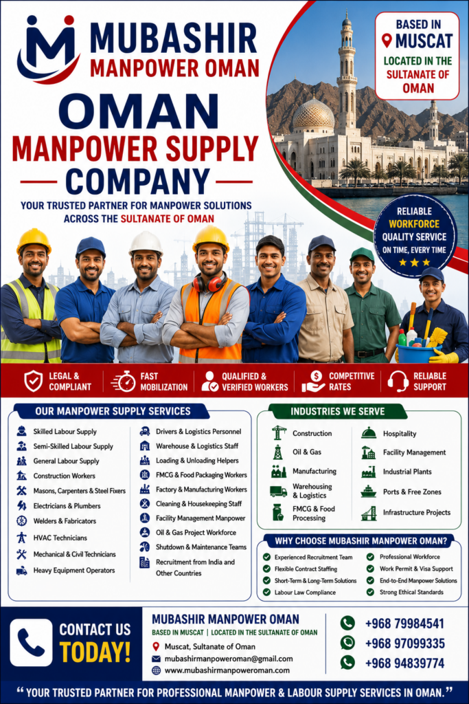Oman Manpower Supply Company | Manpower Supply in Muscat, Oman