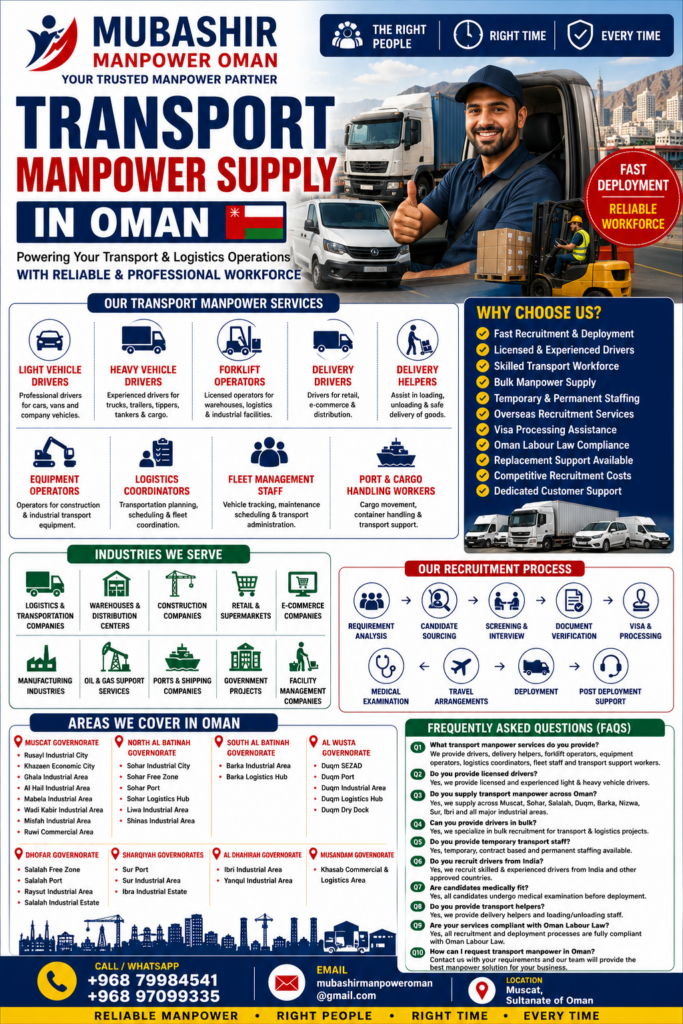 Transport Manpower Supply in Oman